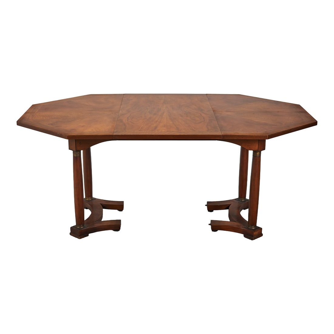 Octagonal Baker Center Empire Style Walnut Table - 4