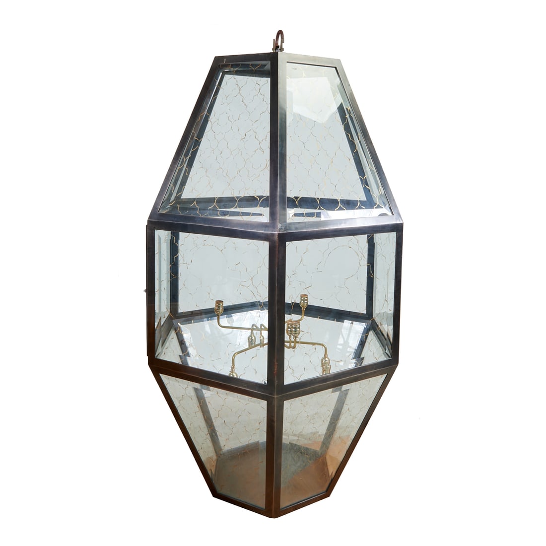 Large Hexagonal Hanging Light Fixture - 3