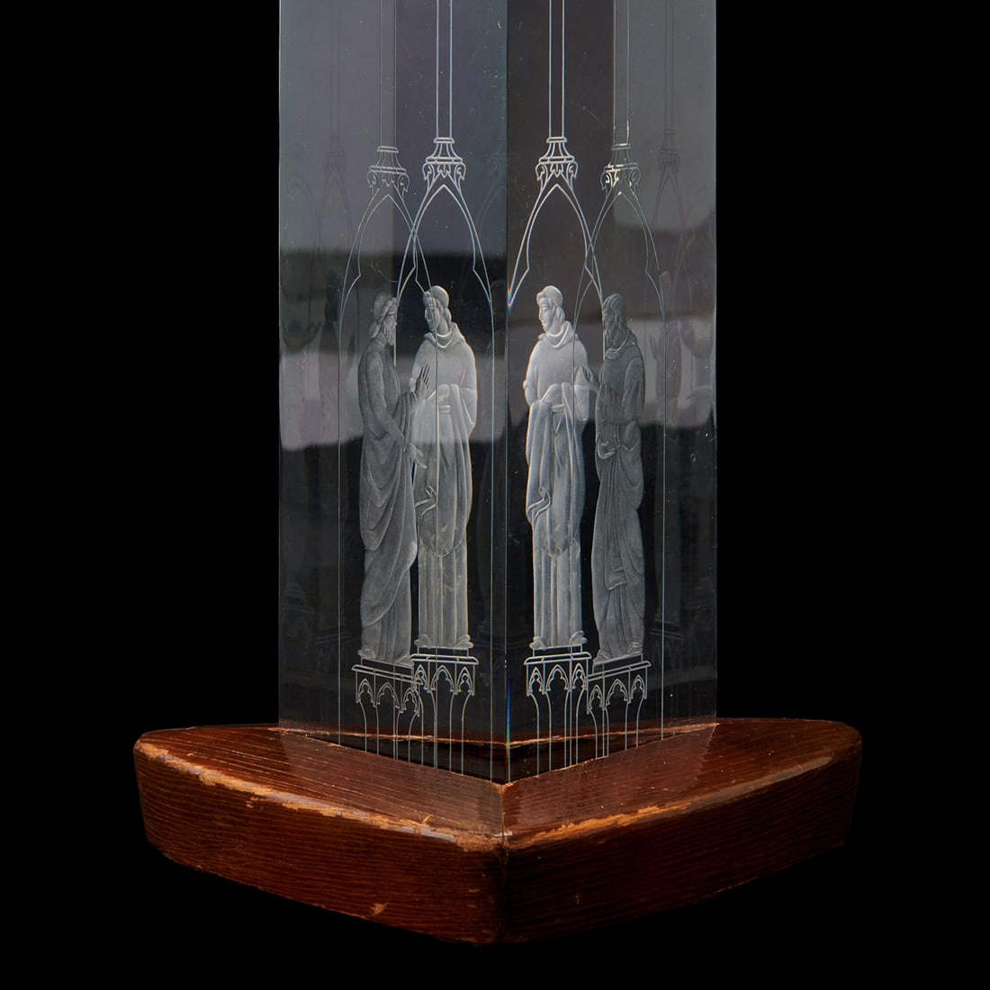 Steuben Crystal Cathedral Obelisk - 3