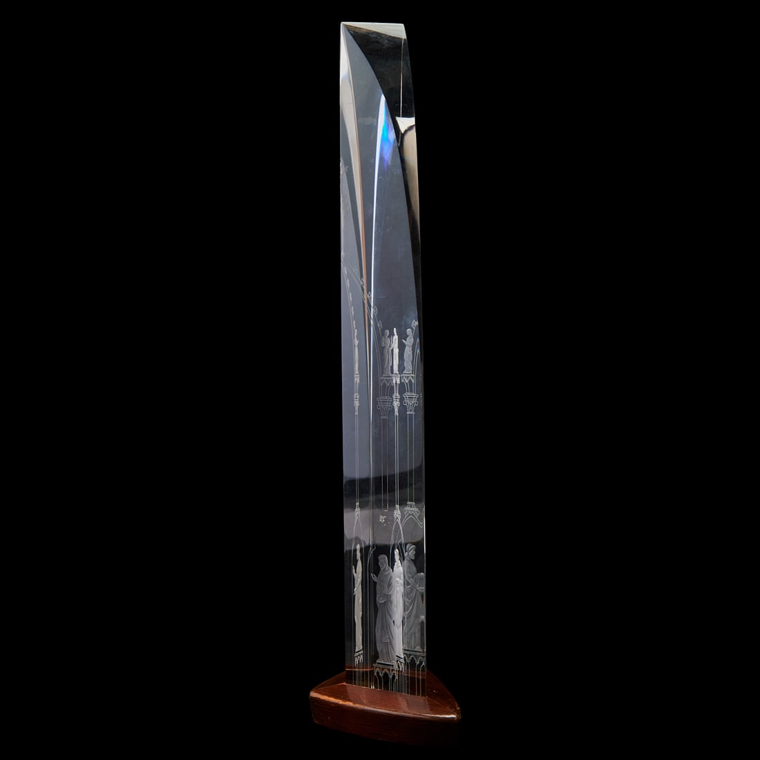 Steuben Crystal Cathedral Obelisk - 5