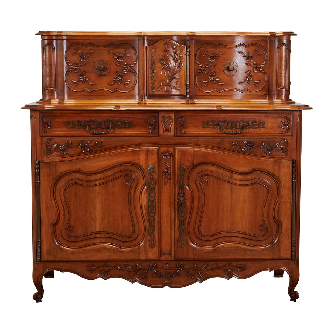 Louis XV Provincial Style Walnut Buffet (1 of 5)
