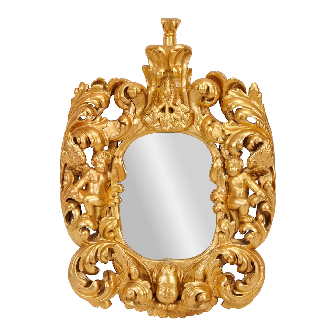 Baroque Style Carved Giltwood and Gesso Mirror (1 of 4)