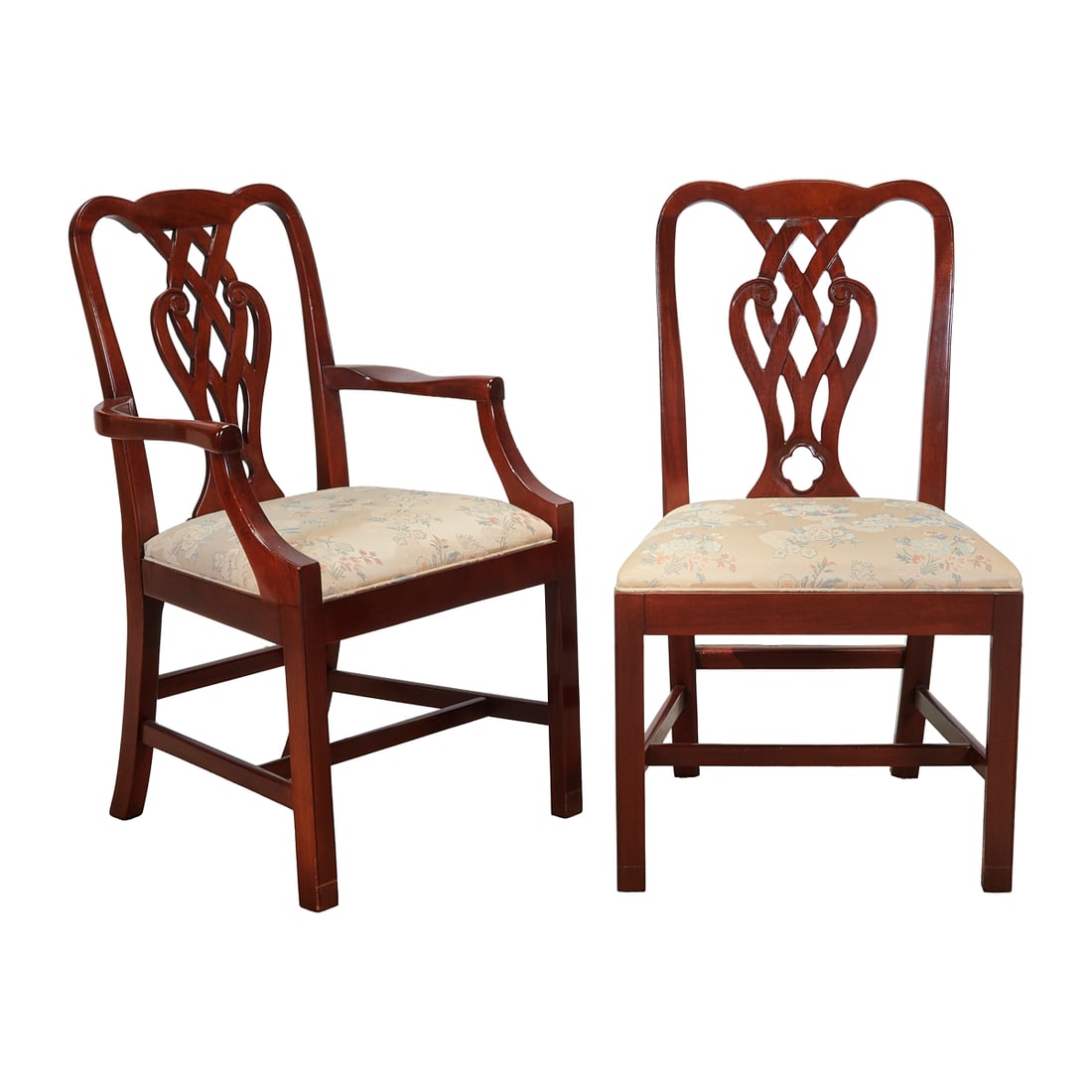 Baker Furniture Chippendale Style Mahogany Chair Suite (1 of 5)