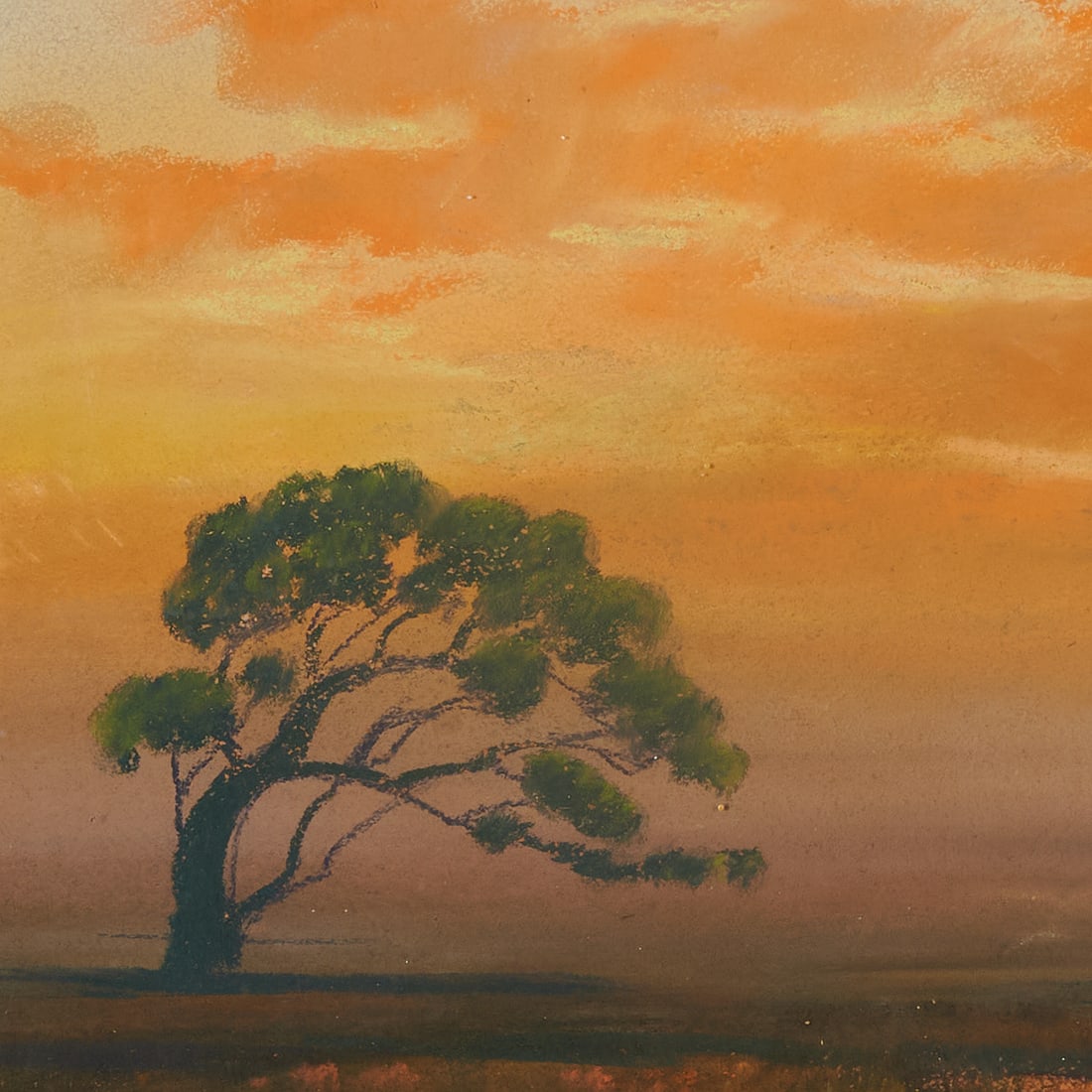 Edwin Siegfried, Marsh at Sunset, Pastel - 3