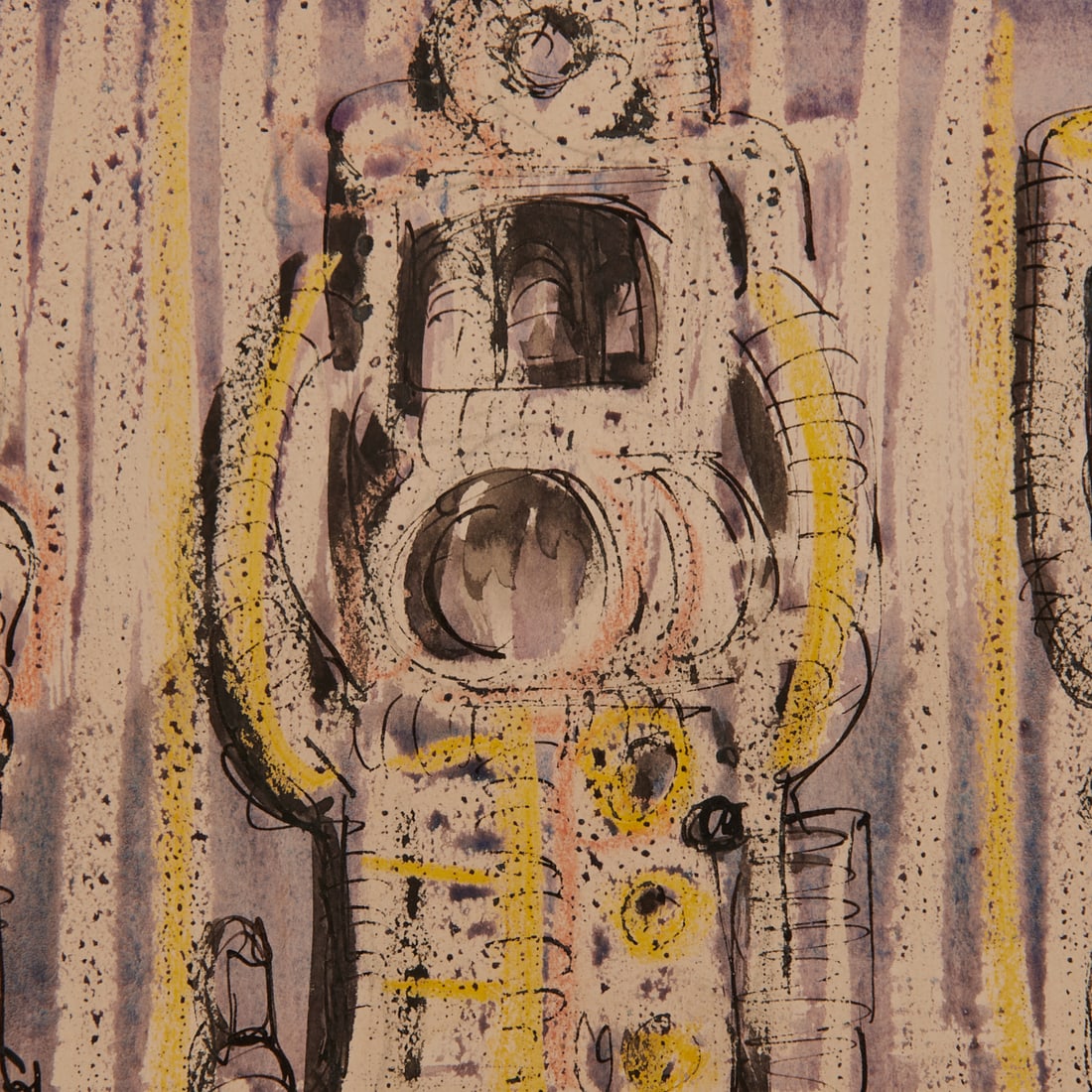 Henry Spencer Moore, Three Objects, Mixed media on Paper - 2