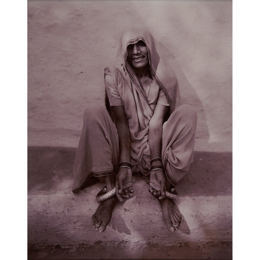 Linda Connor, Woman with Tattoos, Photograoh: Linda Connor (American, born1944), Hindu Woman, India, 1979, gelatin silver print, [approximate dimensions - sheet: 10" H x 8" W],titled, dated and signed at verso.