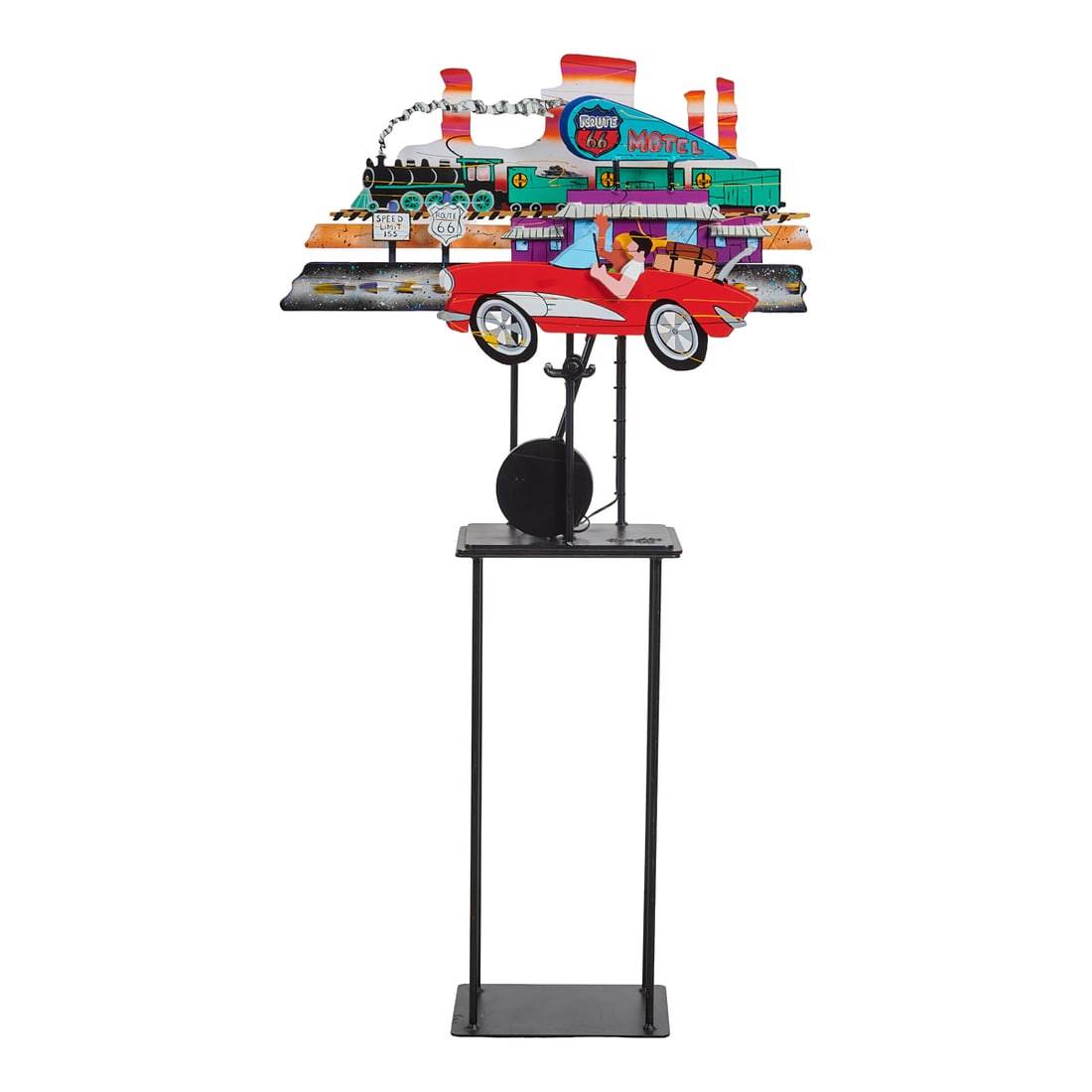 Frederick Prescott, Route 66, Mixed Media Kinetic Sculpture (1 of 9)