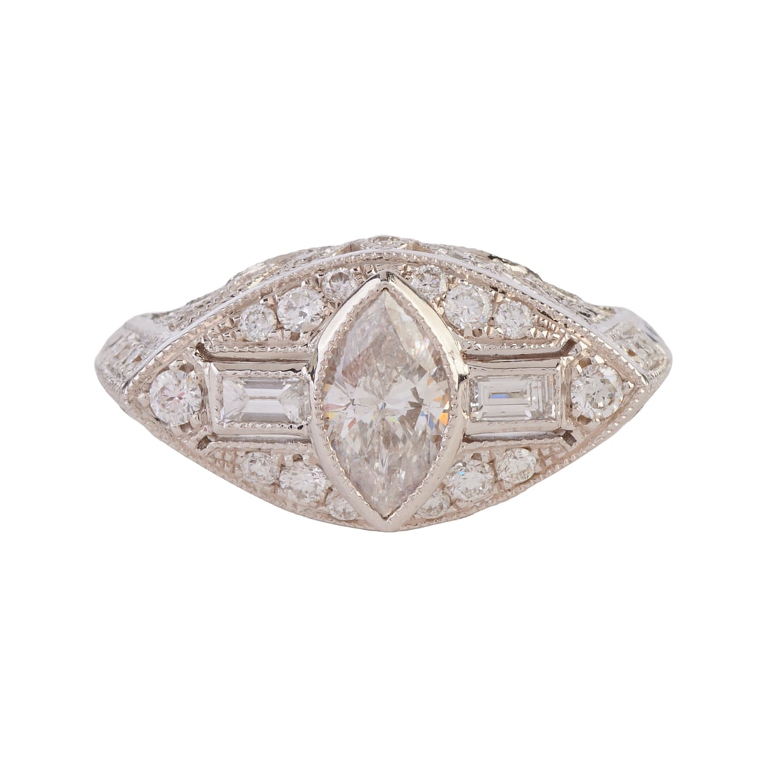 Diamond, 18k White Gold Ring (1 of 4)