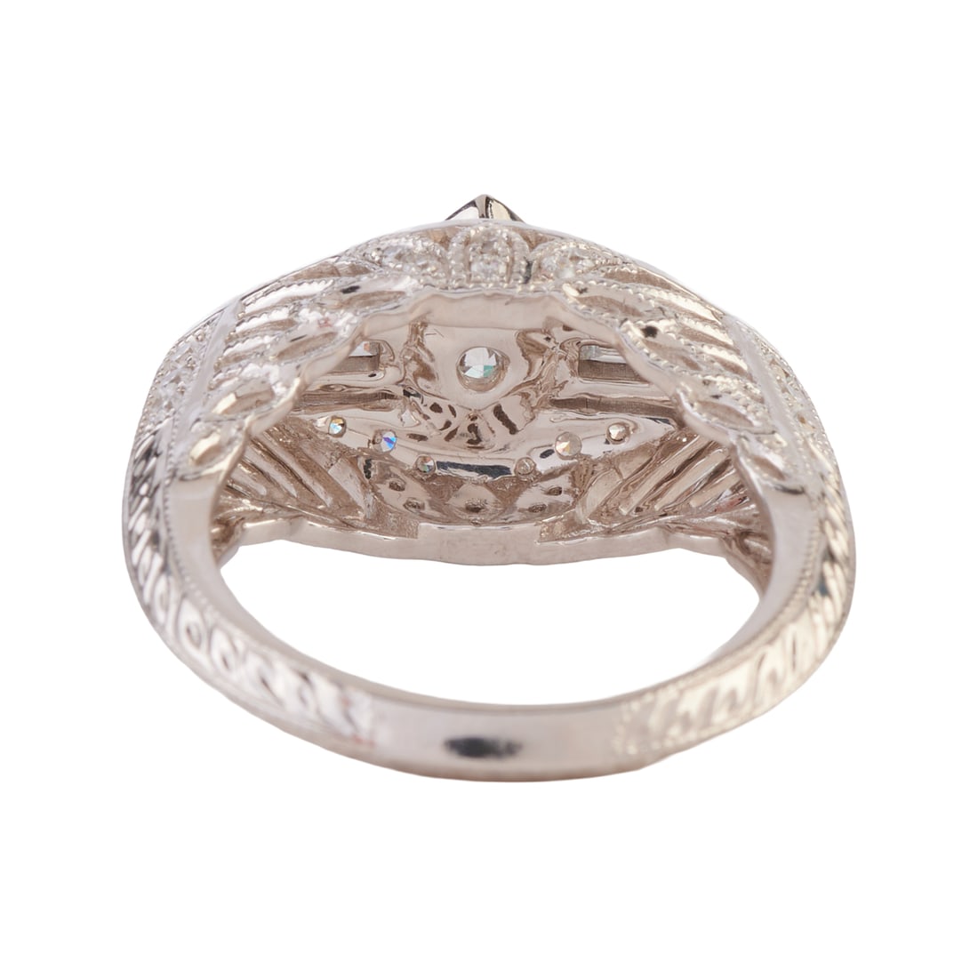 Diamond, 18k White Gold Ring - 3