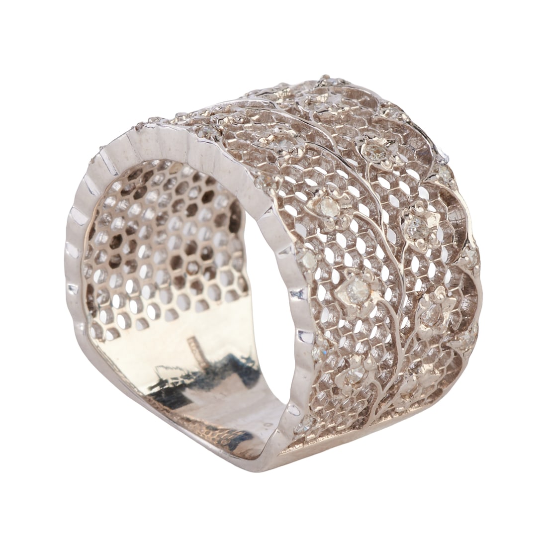 Diamond, 18k White Gold Ring - 3