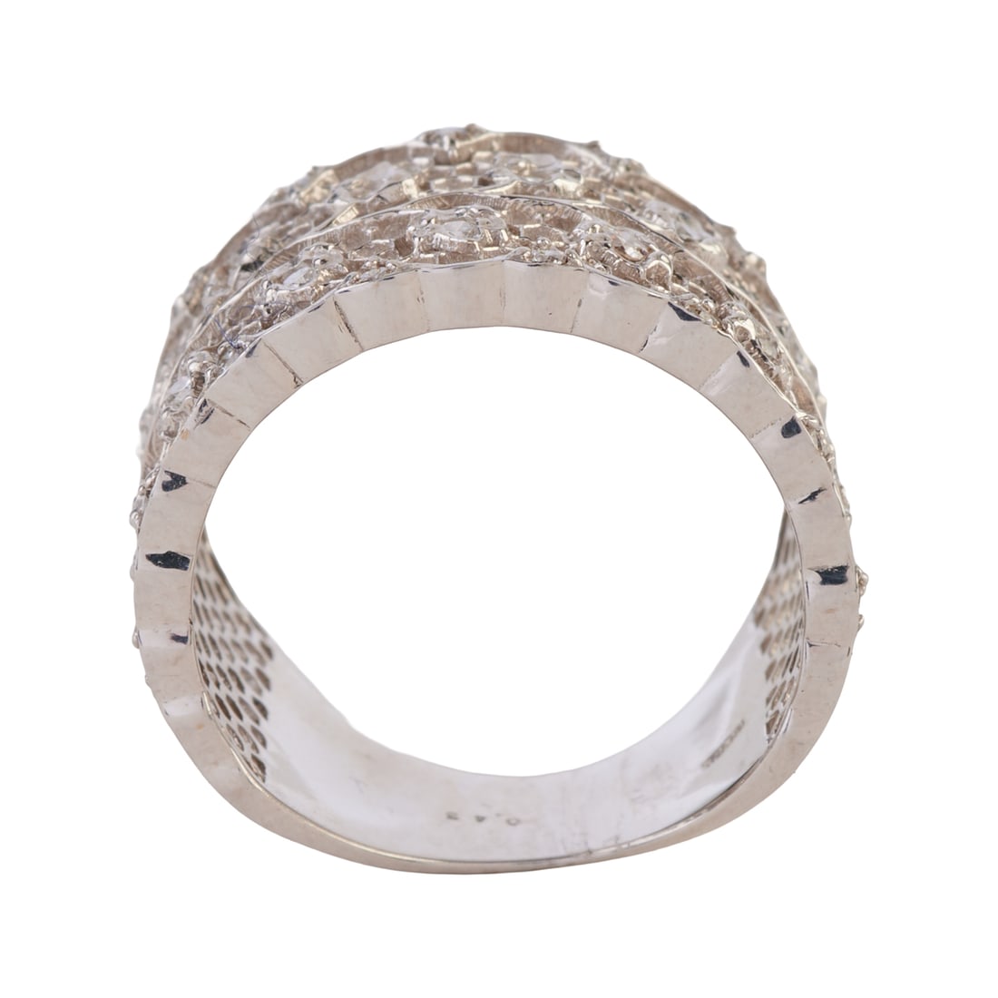 Diamond, 18k White Gold Ring - 4