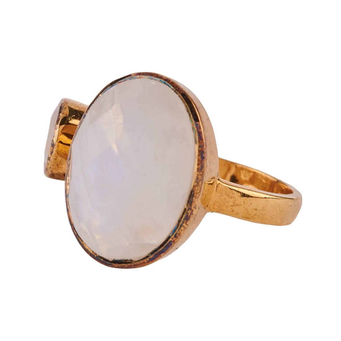 Moonstone, Vermeil Cuff Ring - 2