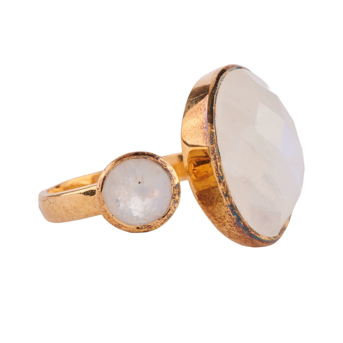 Moonstone, Vermeil Cuff Ring - 3