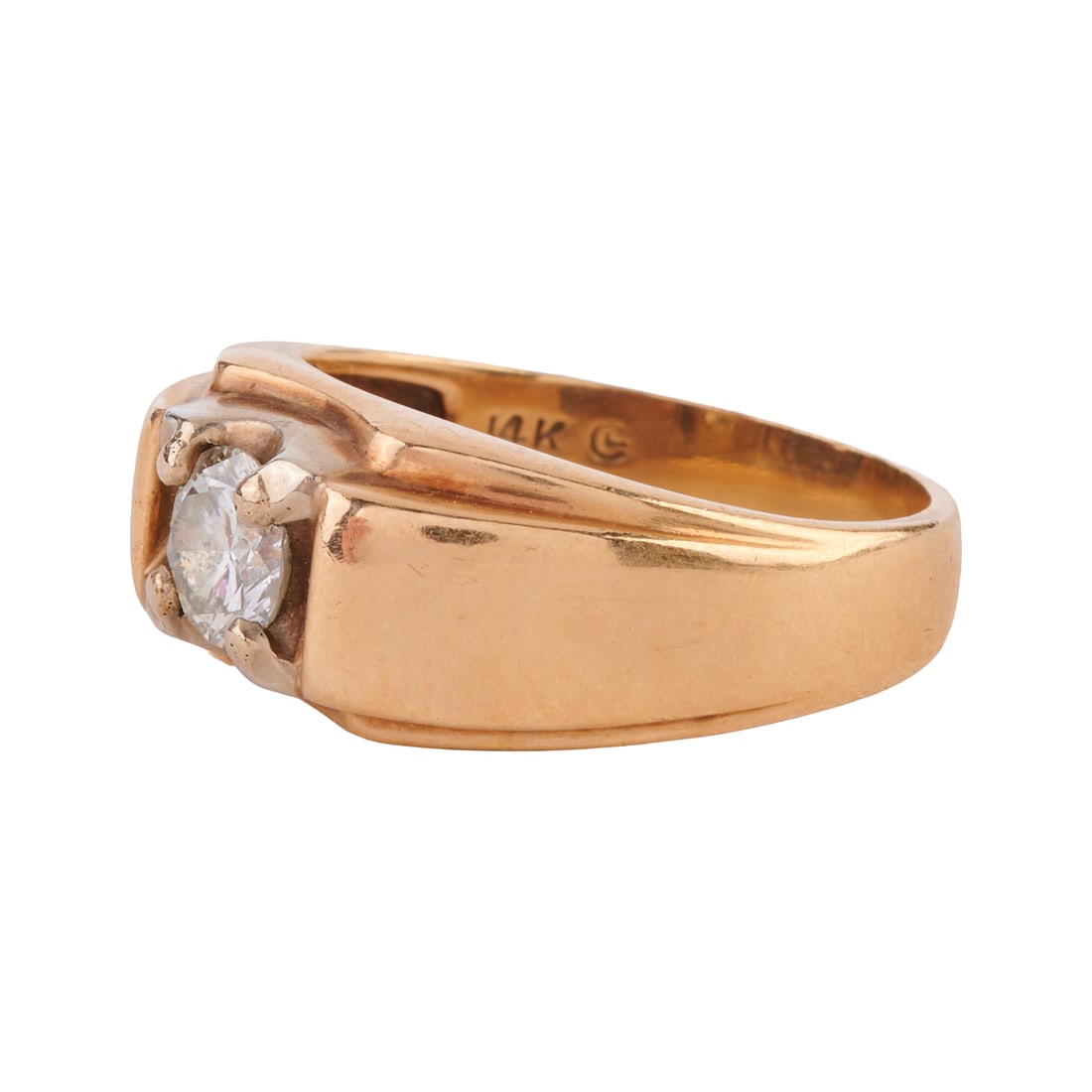 Diamond, 14k Yellow Gold Ring - 2