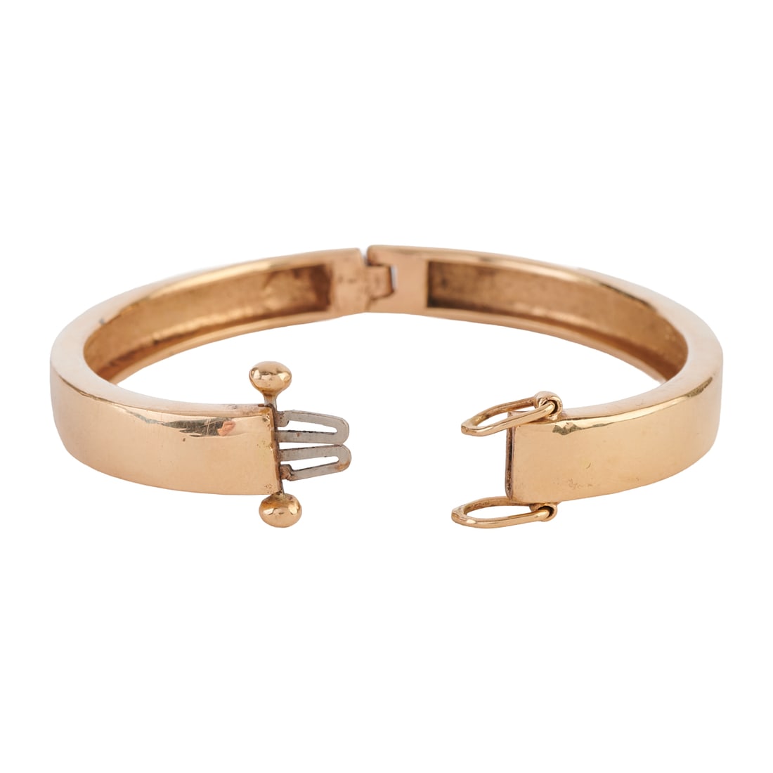 14k Yellow Gold Hinged Bangle Bracelet - 3