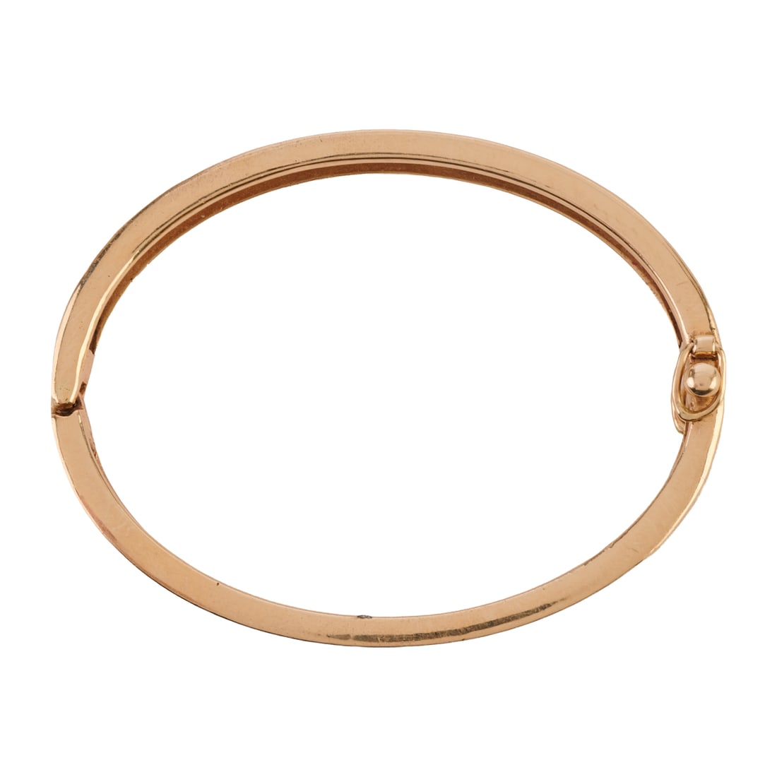 14k Yellow Gold Hinged Bangle Bracelet - 5