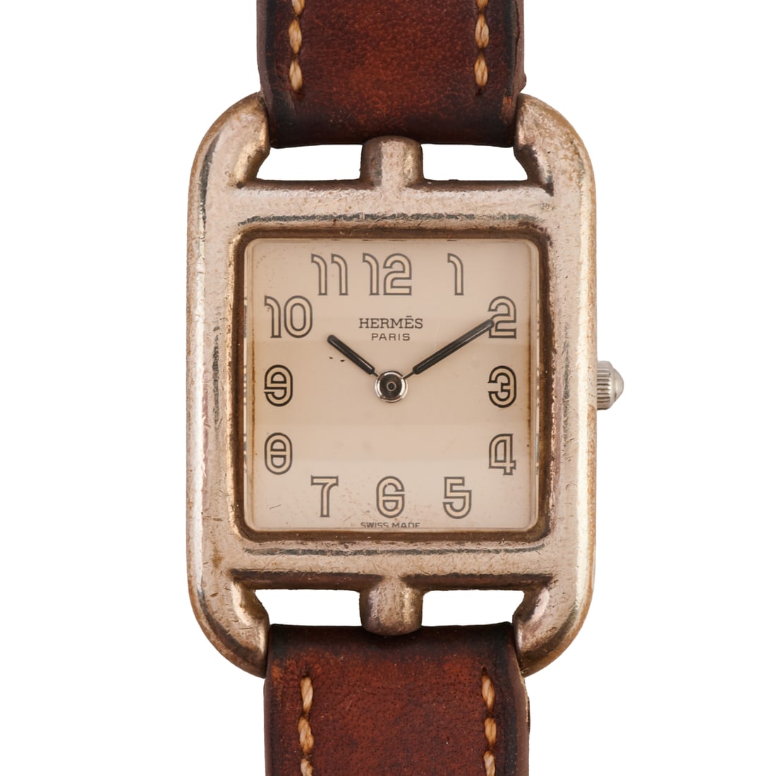 Hermes Capecod Silver, Leather Wristwatch - Ref. No. CC1.250 (1 of 4)