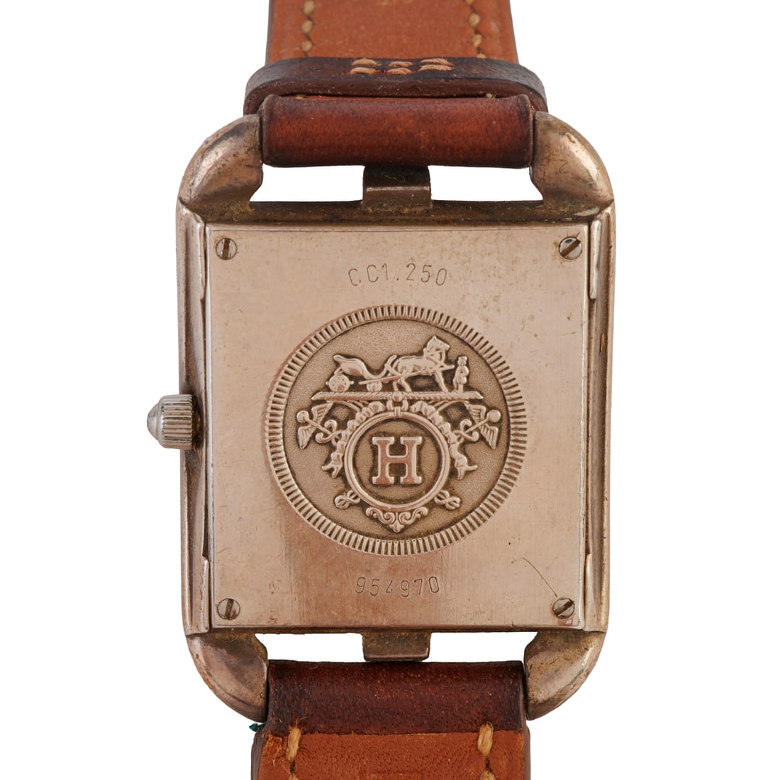 Hermes Capecod Silver, Leather Wristwatch - Ref. No. CC1.250 - 3