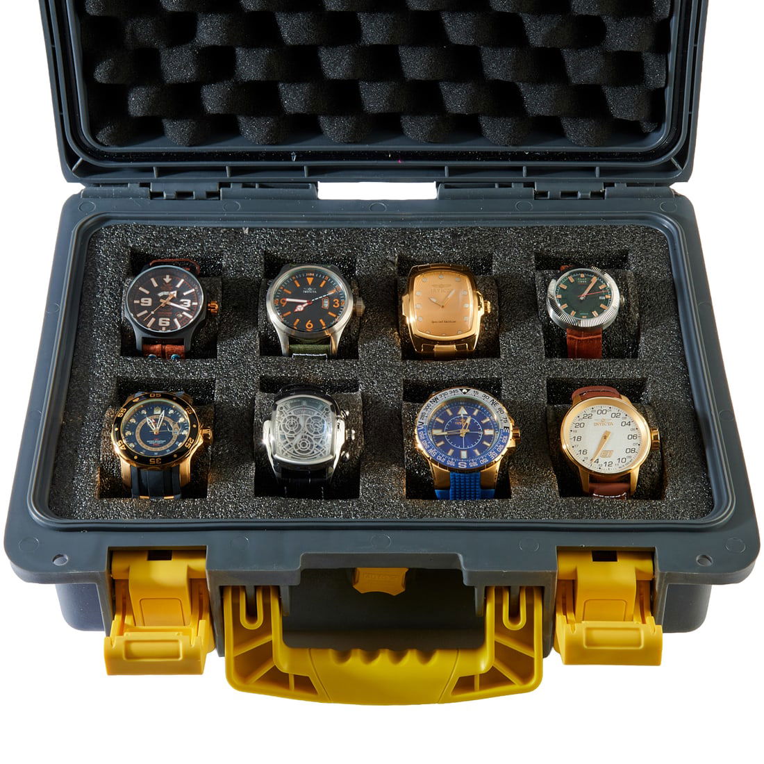 Collection of Eight Invicta Wristwatches in Case (1 of 10)