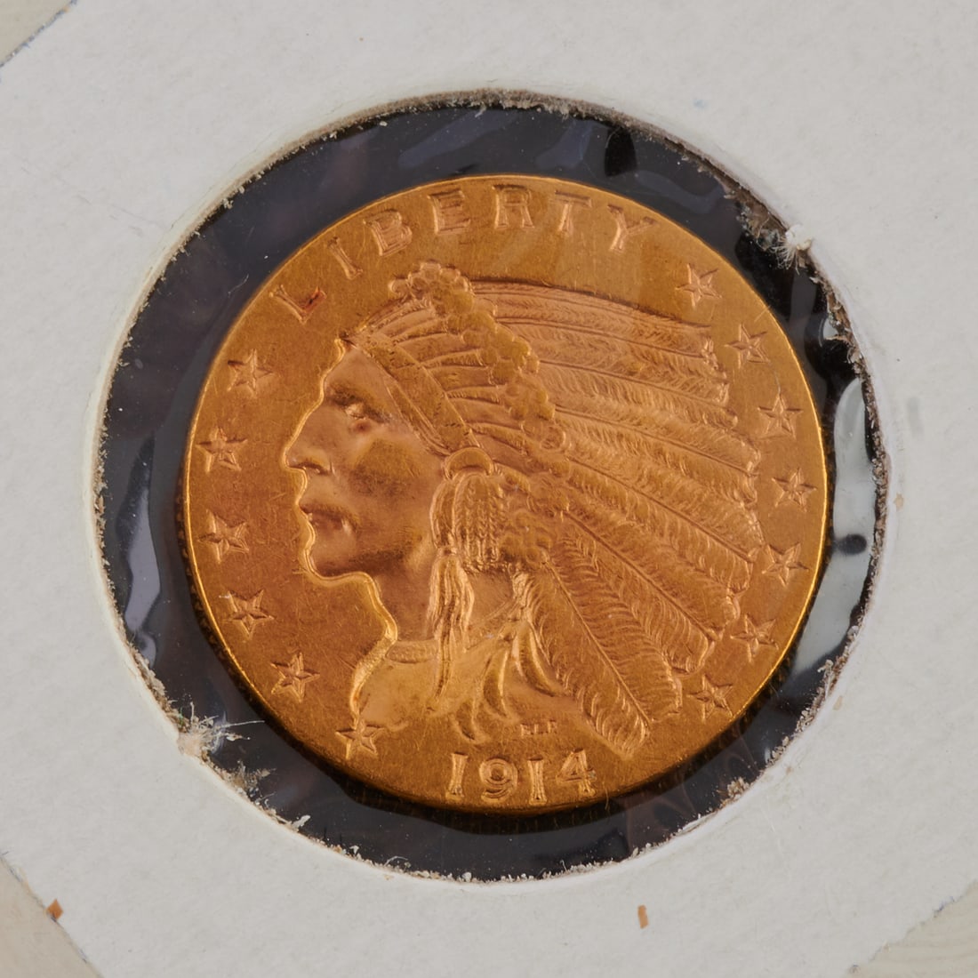 U.S. Indian Head 1914 $2 1/2 Gold Coin: U.S. Indian Head 1914 $2 1/2 Gold Coin
