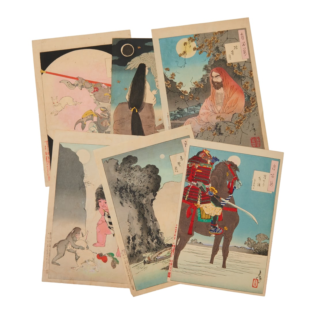 Tsukioka Yoshitoshi (1839–1892): Six Japanese Woodblock Prints from One Hundred Aspects of the (1 of 7)