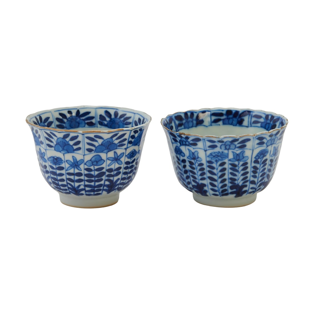 Pair of Chinese Blue and White Porcelain Cups (1 of 6)