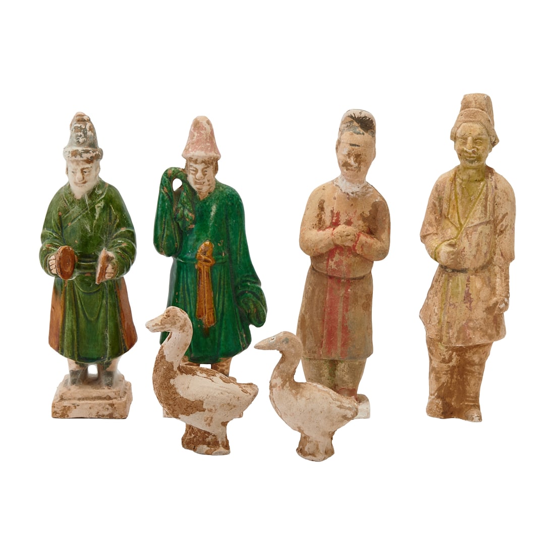 Six Chinese Terracotta Figures with Boxes (1 of 8)