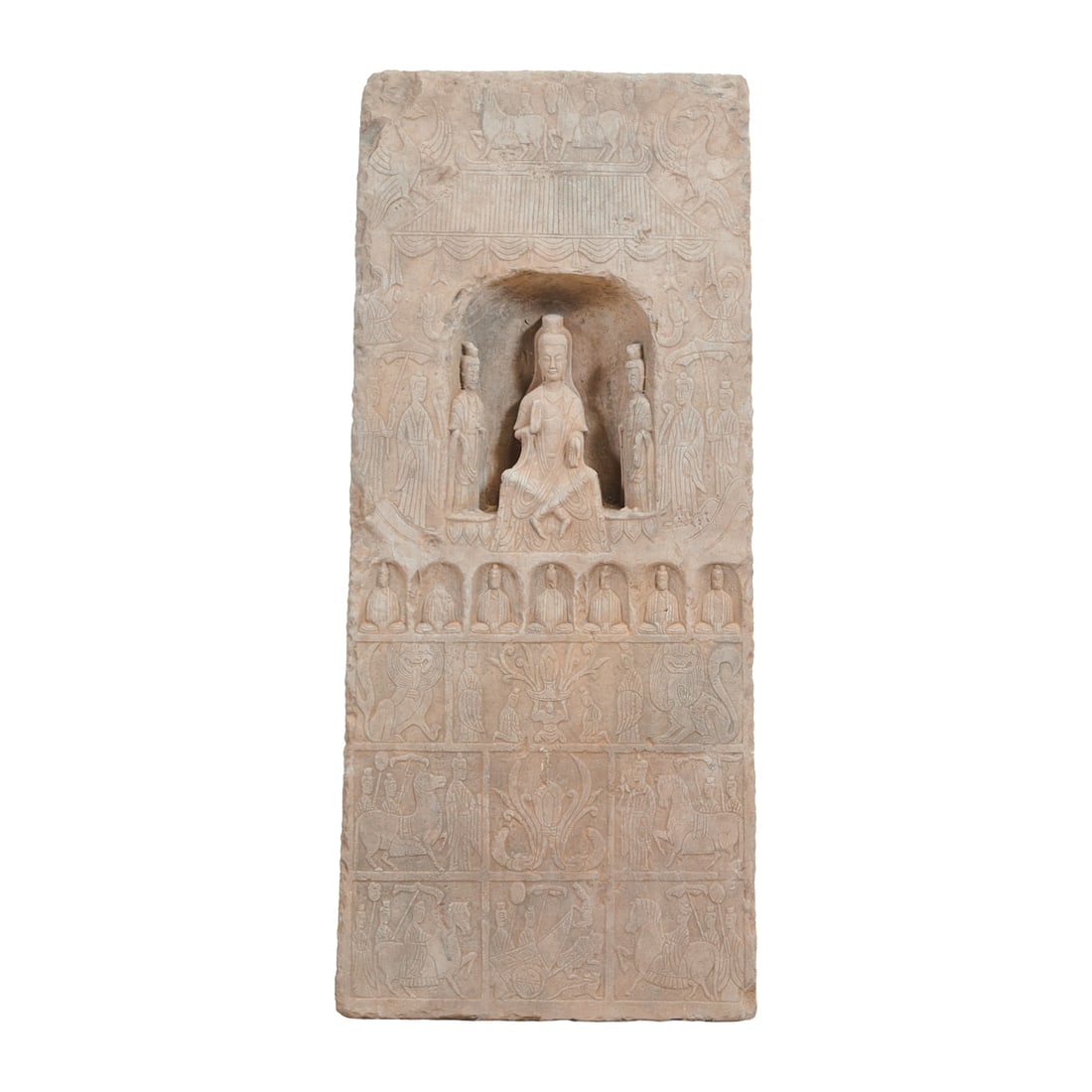 Chinese Carved Stone Buddhist Stele (1 of 5)