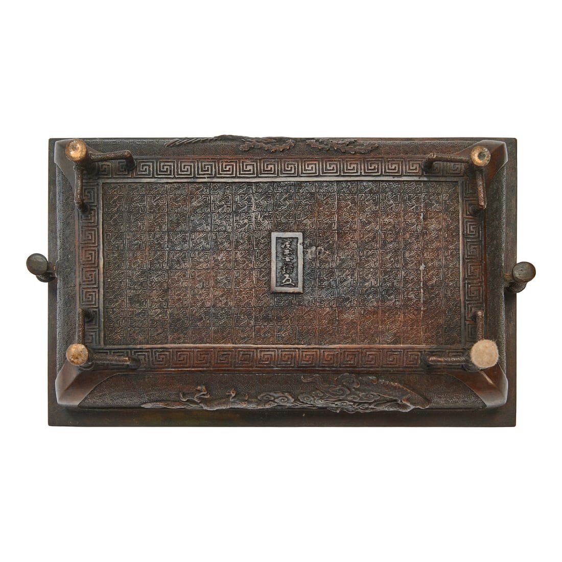 Japanese Cast Bronze Rectangular Planter - 4