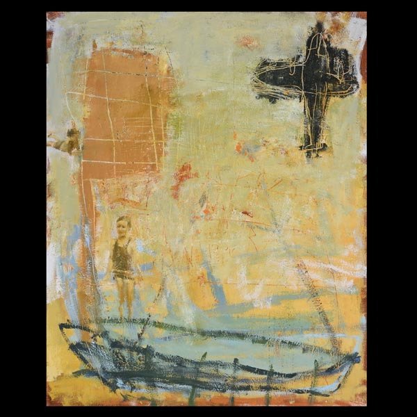 VICKY NEUMANN Avion Negro, 1998 Oil on canvas : VICKY NEUMANN (Colombian b.1963) Avion Negro, 1998 Oil & encaustic on canvas 39.4 x 31.5 inches/ 100 x 80 centimeters Verso: Tilted, signed & dated "Avion Negro, Vicky Neumann, 1998" Included in lot: 
