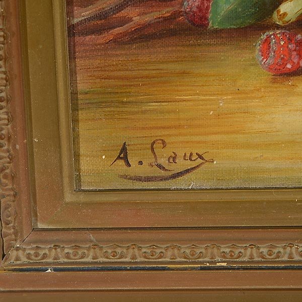 AUGUST LAUX "Rasperry Still Life" Oil  - 2