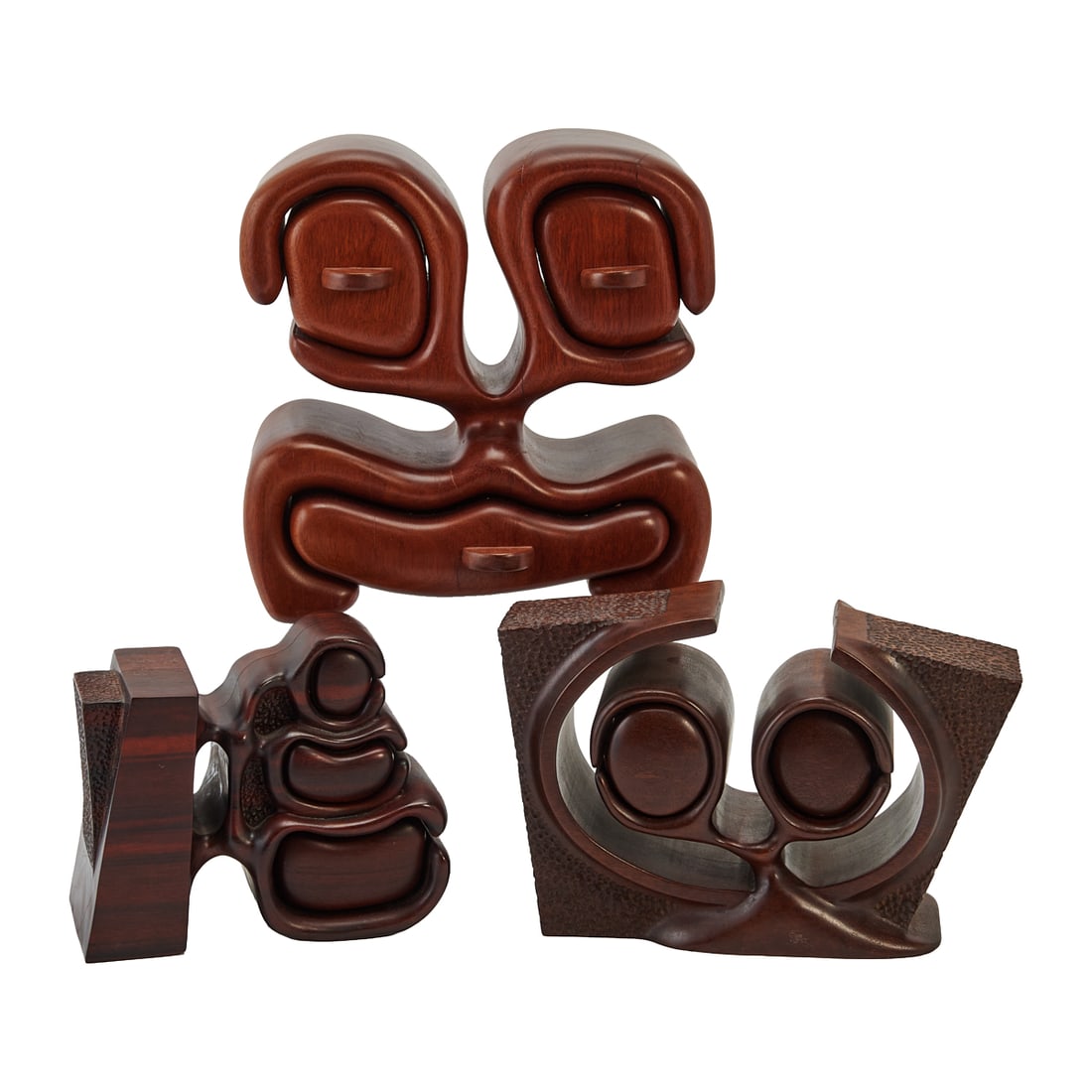 Three Michael Graham Carved Jewelry Puzzle Boxes (1 of 7)