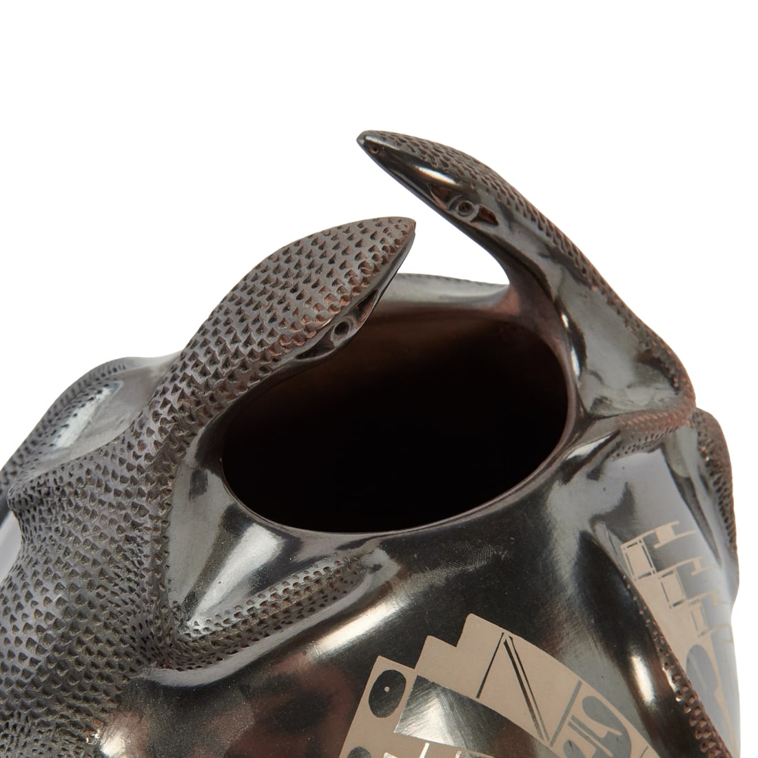 Five Mata Ortiz Blackware Figural Articles - 4