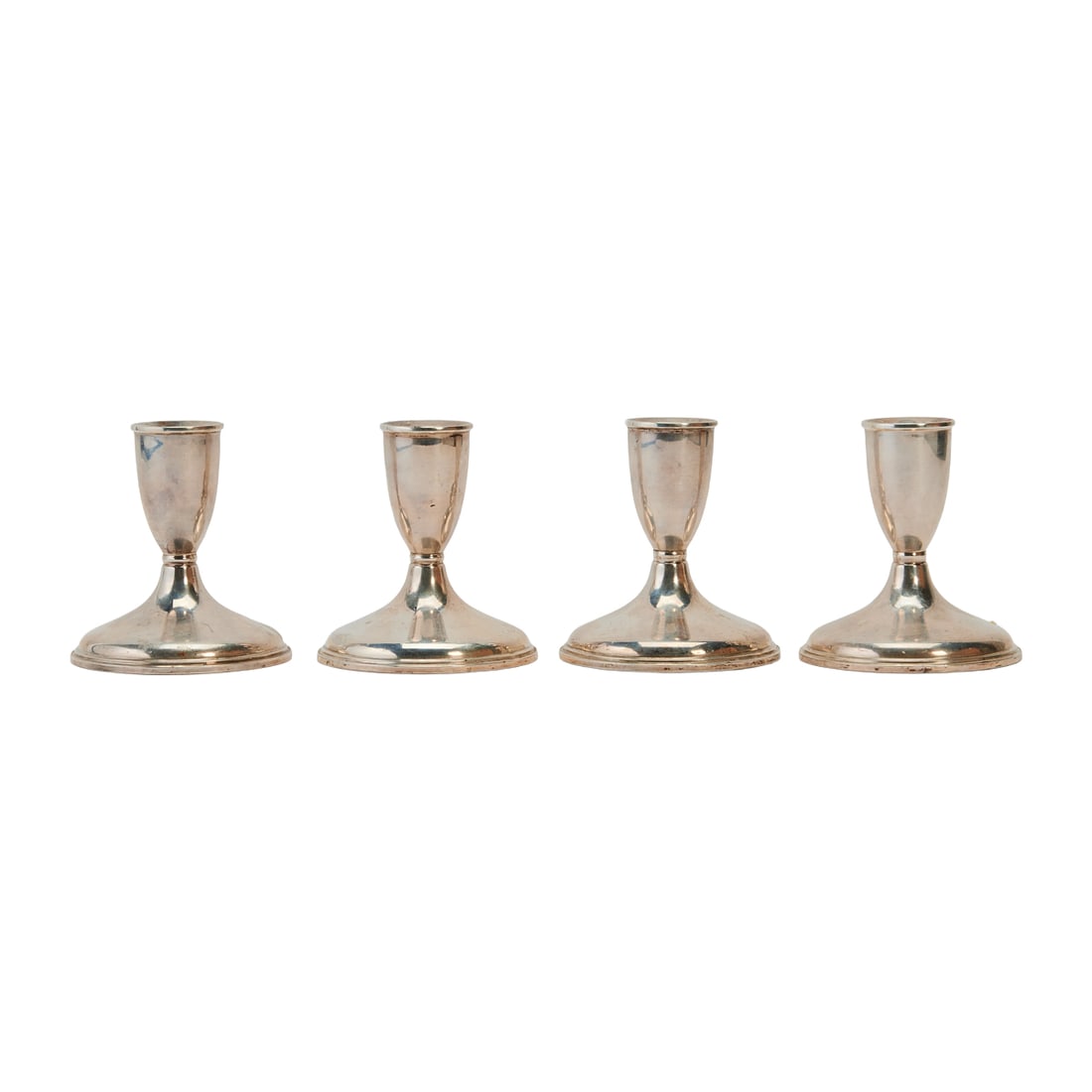 Four Preisner Silver Company Weighted Sterling Candlesticks (1 of 4)