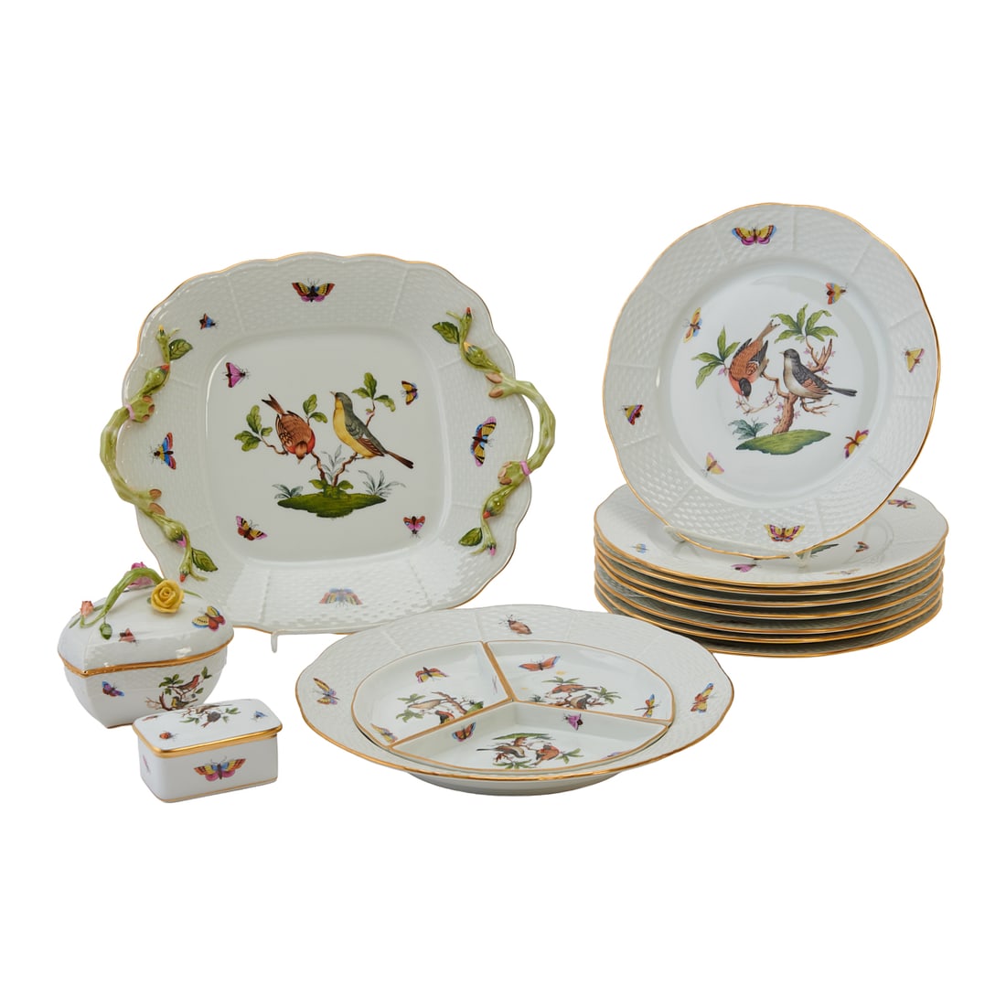 Herend Porcelain Rothschild Bird Pattern Tableware (1 of 8)