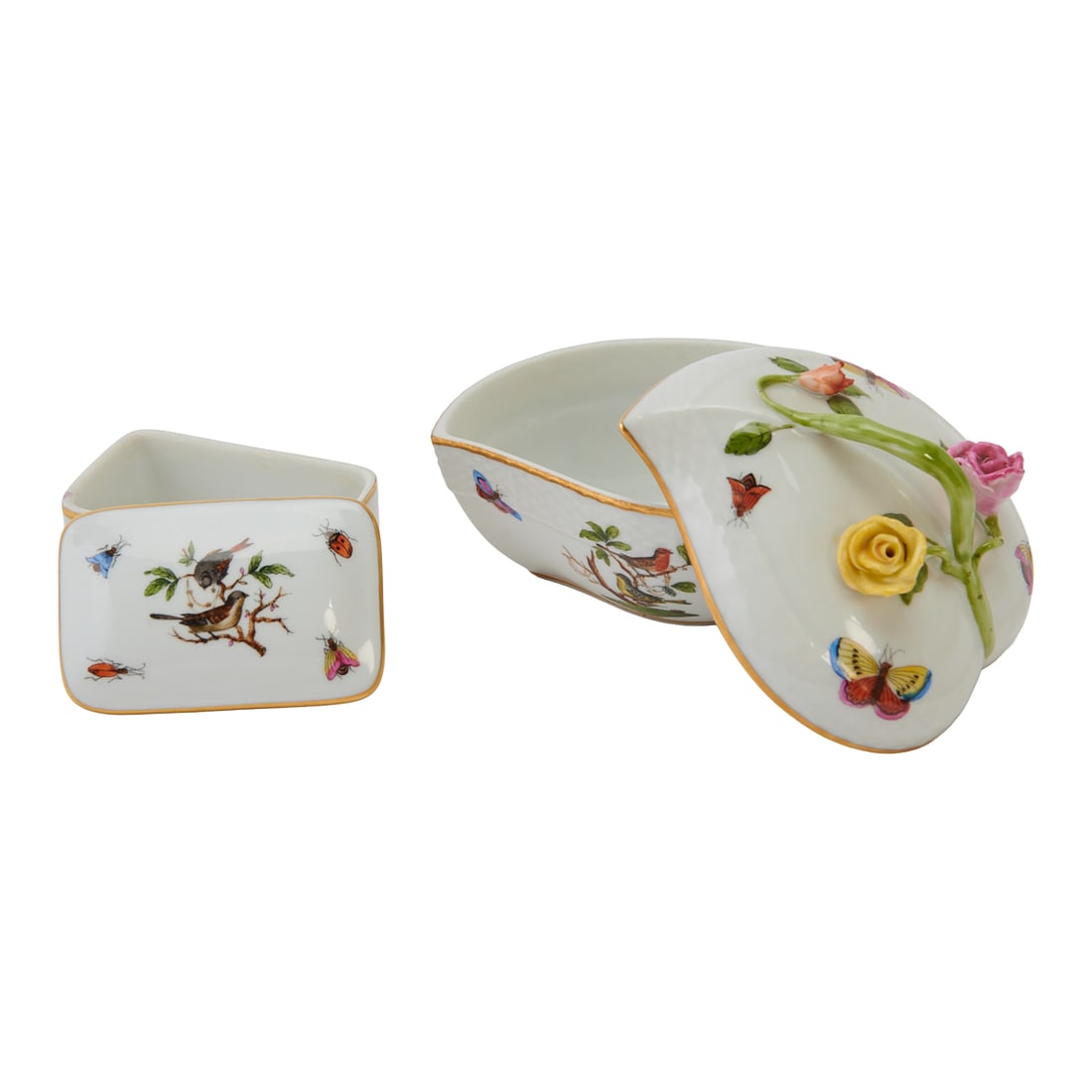 Herend Porcelain Rothschild Bird Pattern Tableware - 6