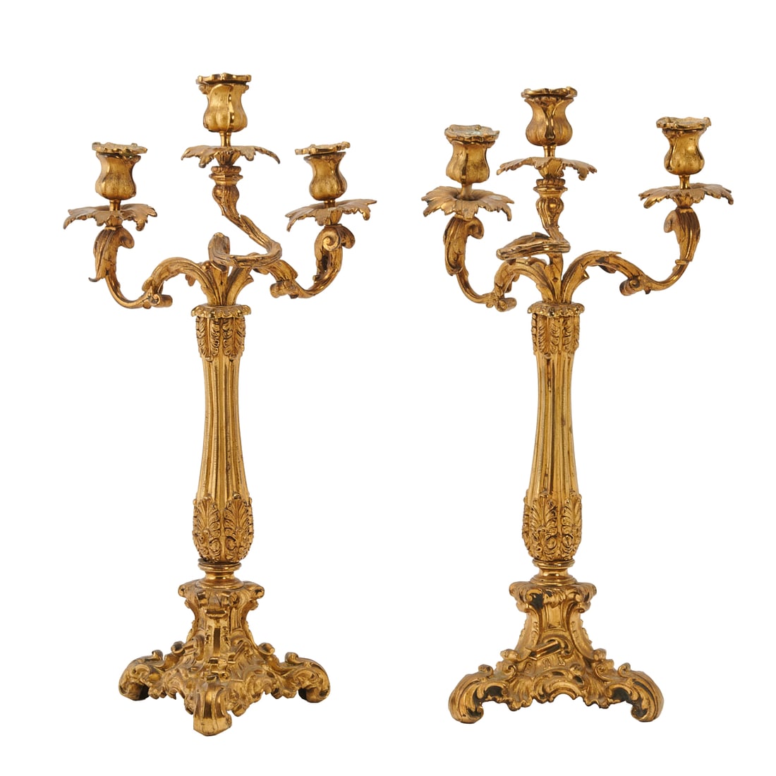 Pair of Louis XVI Style Gilt Bronze Candelabra (1 of 4)