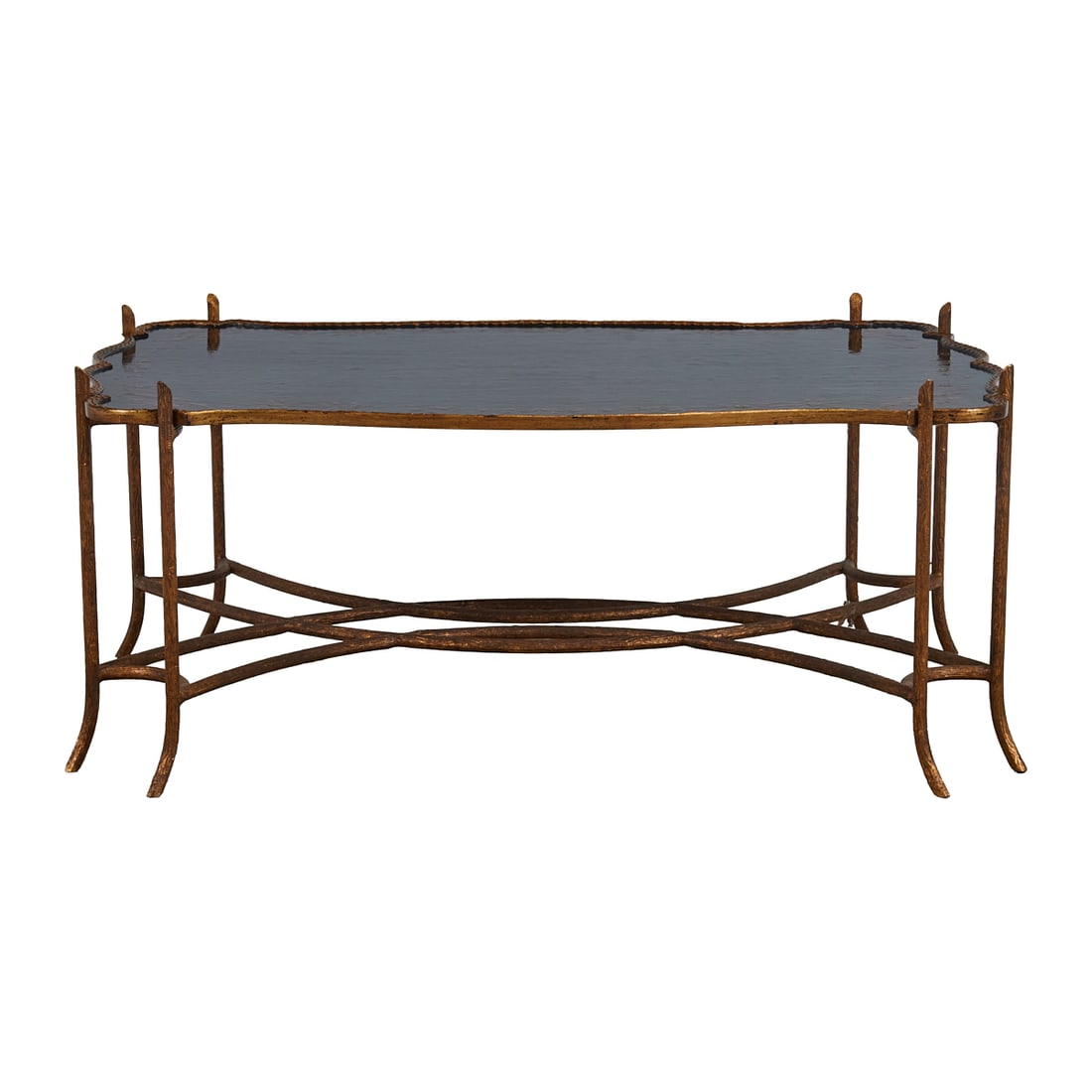 Chinoiserie Gilt Bronze and Black Lacquer Top Coffee Table (1 of 4)