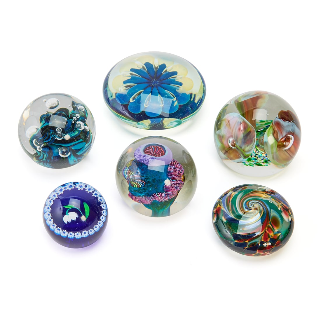 Six Paperweights including Eichart (1 of 8)