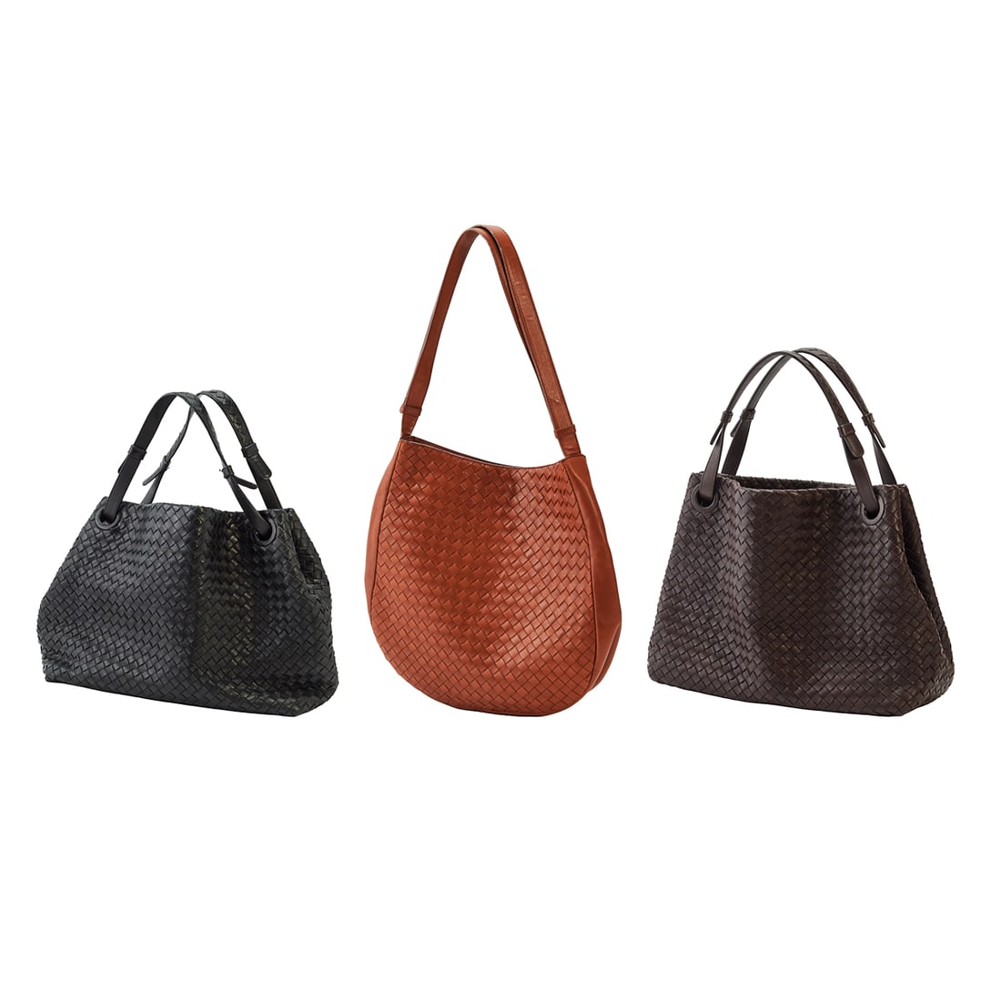 Three Bottega Veneta Woven Leather Shoulder Bags (1 of 9)