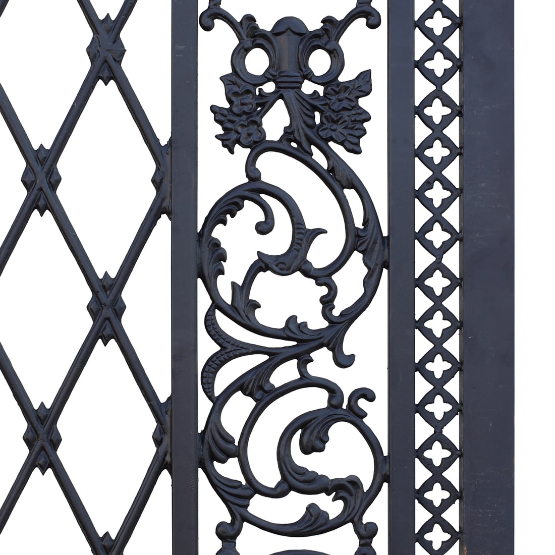 Large Wrought Iron Estate Gate - 6