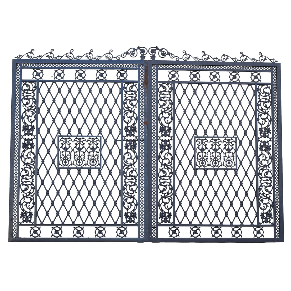 Large Wrought Iron Estate Gate - 7