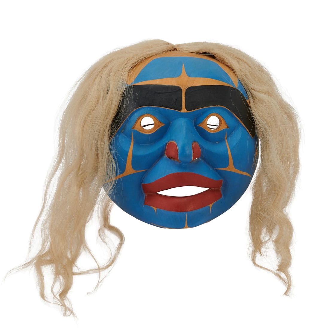 Pacific Northwest Kwakwakawakw Painted Wooden Mask by Tsungani (1 of 6)