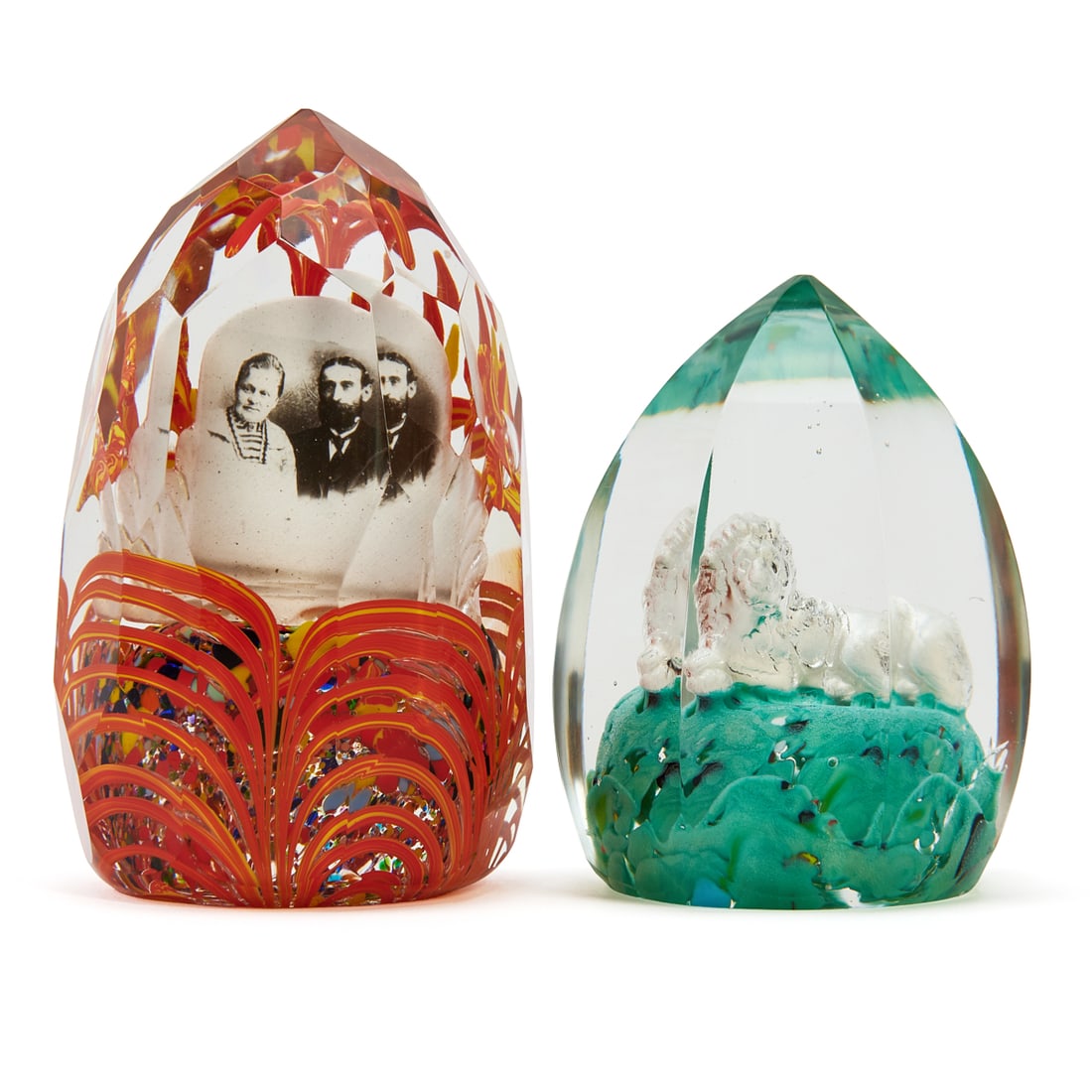 Two Multi Panelled Paperweights including Sulfide - 3