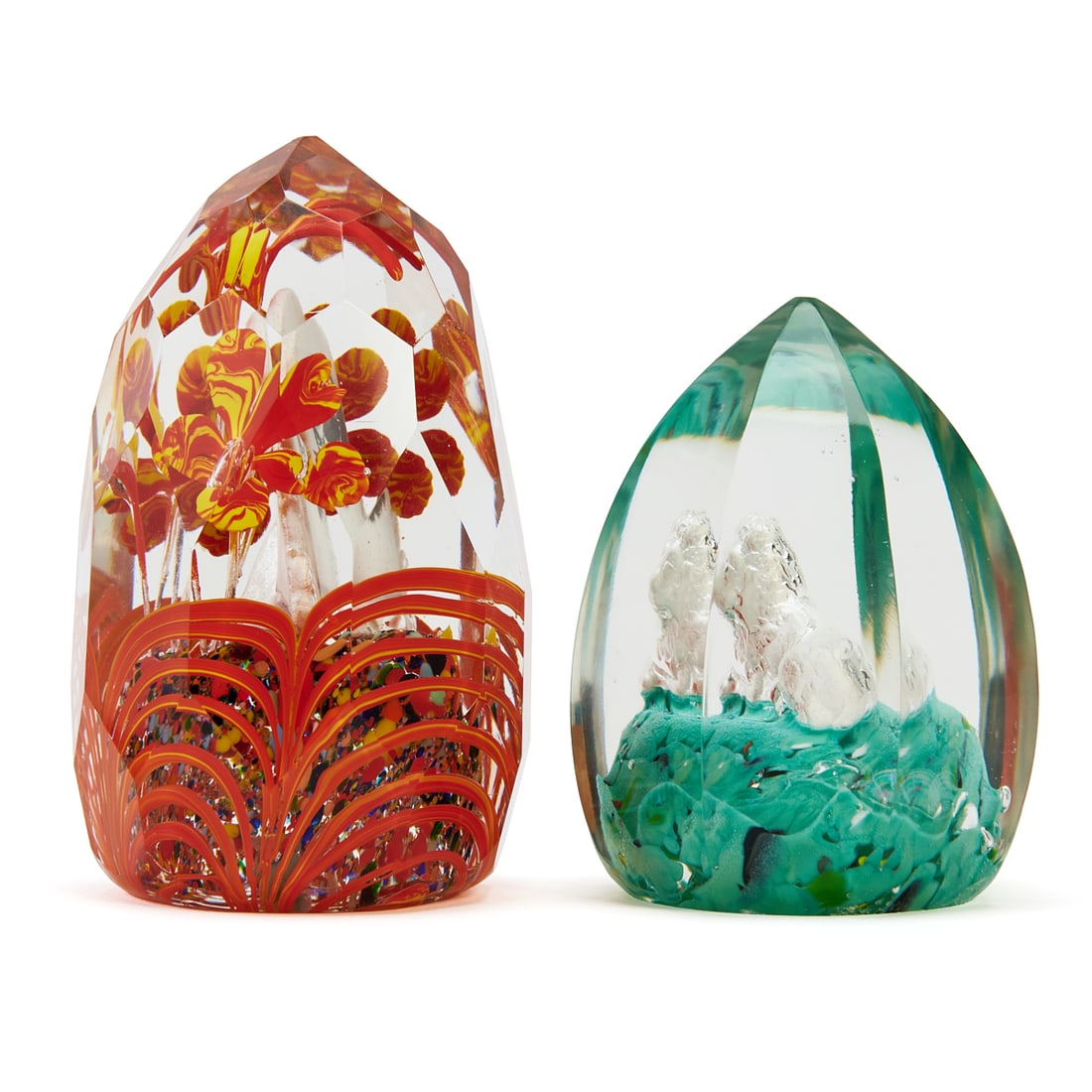 Two Multi Panelled Paperweights including Sulfide - 4