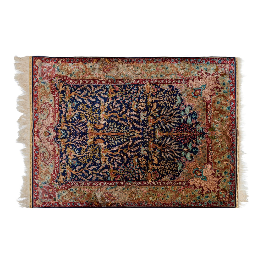 Persian Silk Pictorial Rug (1 of 3)