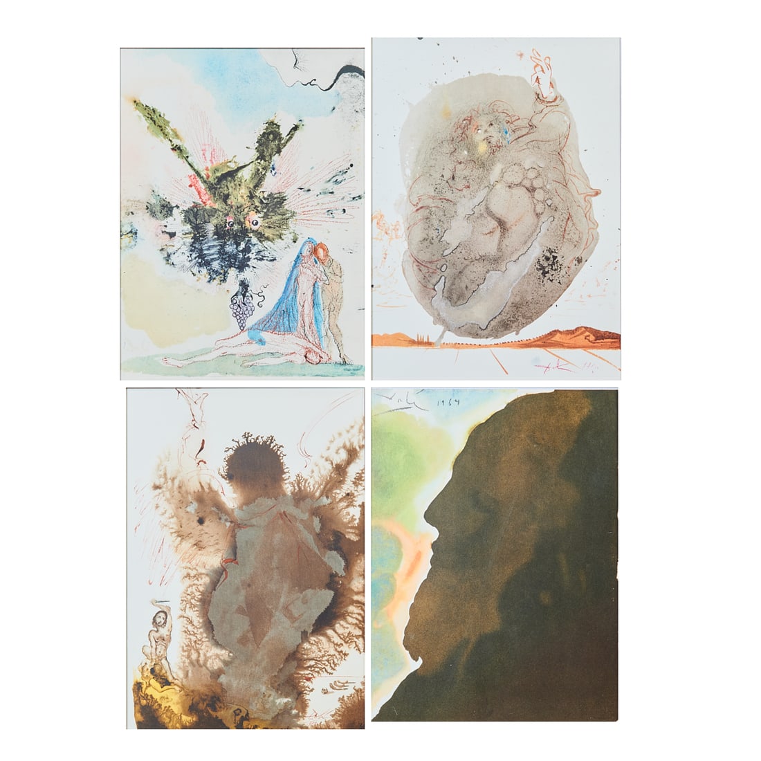 Salvador Dali, Four Lithographs from "Biblia Sacra" (1 of 11)