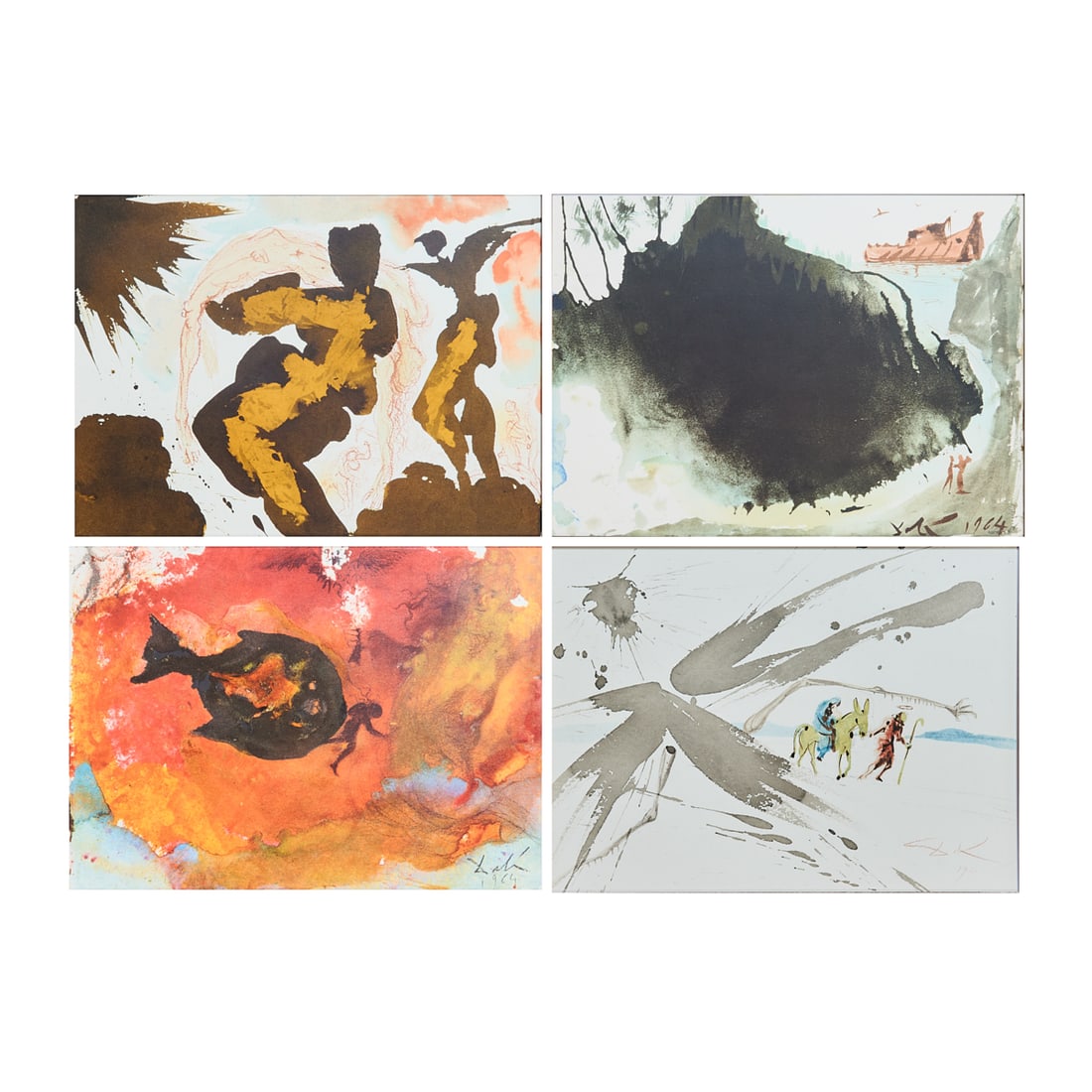 Salvador Dali, Four Lithographs from "Biblia Sacra" (1 of 11)