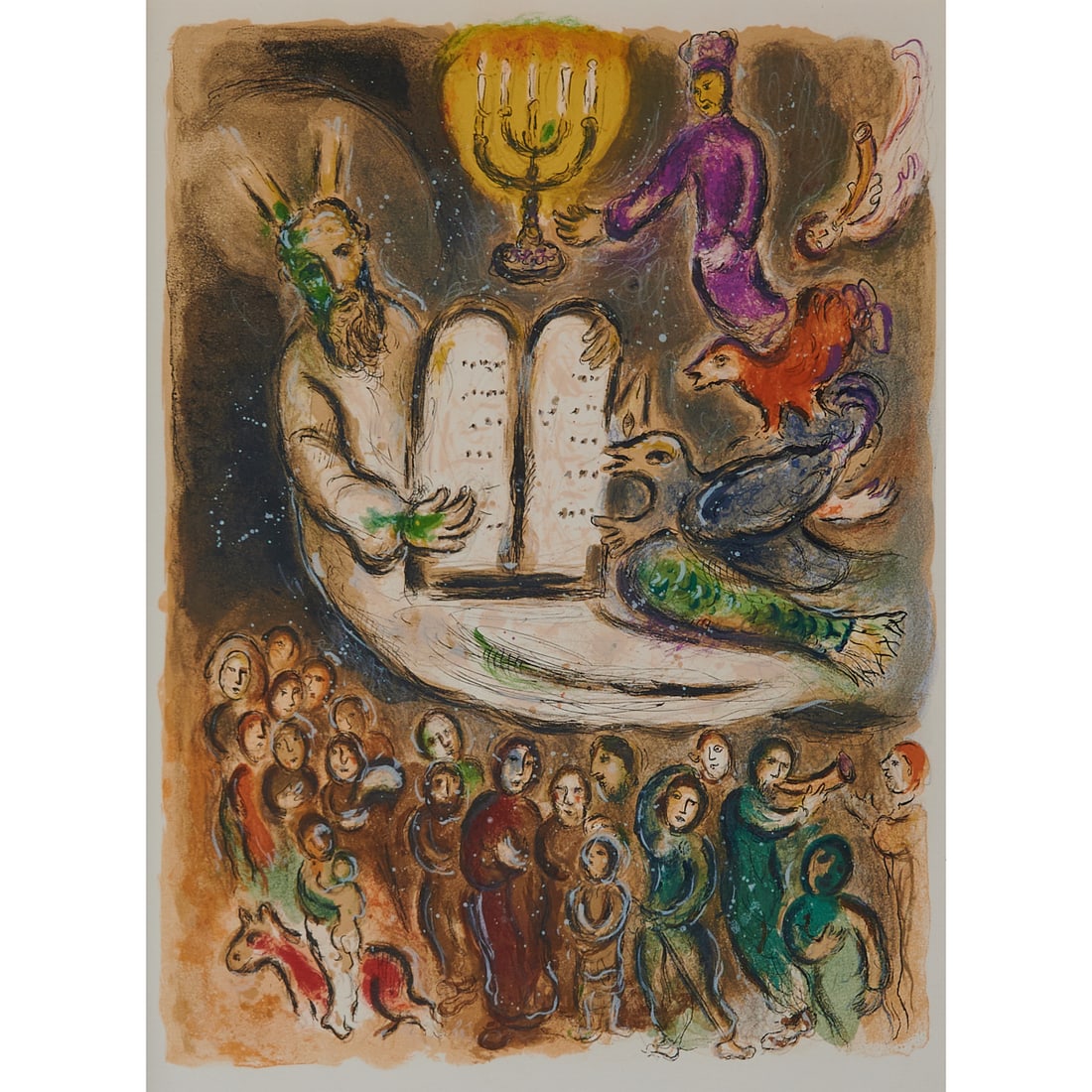 Marc Chagall, "The Story of Exodus", Lithograph (1 of 5)