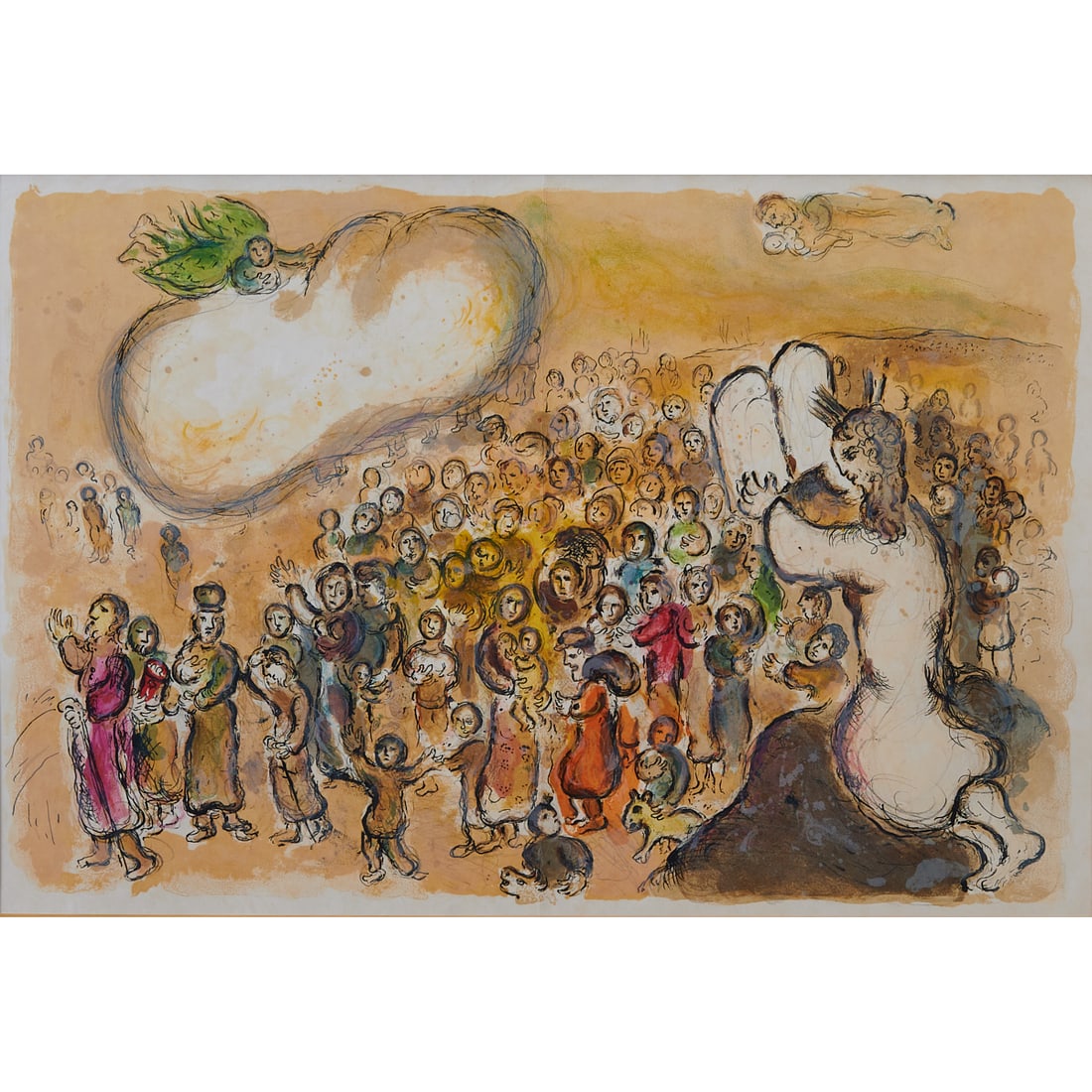 Marc Chagall, "Story of the Exodus", Lithograph (1 of 7)
